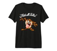 Looney Tunes That's all Folks Taz Dark Maglietta Premium