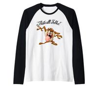 Looney Tunes That's all Folks Taz Light Maglia con Maniche Raglan