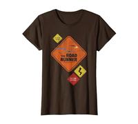 Looney Tunes The Road Runner Road Sign Maglietta, Donna, Marrone, M