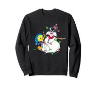 Looney Tunes Tweety And Sylvester The Snowman Christmas Felpa