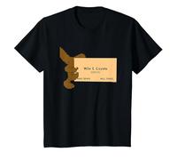 Looney Tunes Wile E. Coyote Genius Maglietta, Bambini, Nero, 8 Anni