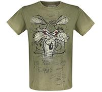 LOONEY TUNES Wile E. Coyote - Inner Thoughts Uomo T-Shirt Cachi XL 100% Cotone Regular