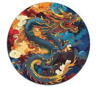 Loong1000 Pezzi Puzzle Rotondo Da Chinese DragonePuzzle Classico Strumento Musicale Per Bambini Decompressione E Regalo Edugattoivo Per Adulti, Regali Difficile E Impossibile1000 pezzi (67.5x67.5cm)