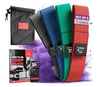 Loop Fasce Elastiche Fitness Set/Livelli Resistenza + eBook di Esercizio e Borsa | Banda Elastica Glutei Gambe Addominale Braccio, Trazioni Boxe Pull Up Pilates Sportiva Kit Uomo Donna