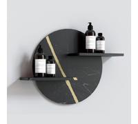 Loop Porta Mensole a Parete Art Stone Black/Nut Venato 48x12x36 - CONFEZIONE: 1 pz.