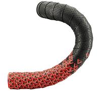 LOOP TAPE, NASTRO, BLACK/RED, Deda logo texture, double layer, gel adhesive, 2,5mm