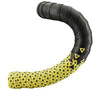 LOOP TAPE, NASTRO, BLACK/YELLOW, Deda logo texture, double layer, gel adhesive, 2,5mm