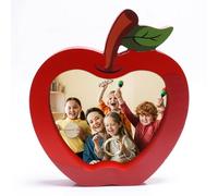LOOPES Cornice portafoto in legno a forma di mela, regalo di apprezzamento per insegnanti, regalo di ringraziamento personalizzato per laurea, regalo di ringraziamento per donne, uomini, insegnanti,