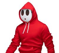 LOOPES Maschera da Timido Cosplay Shy Guy Maschera Divertente Pieno Viso Maschera Bianca in Costume per Bambini Adulti Halloween Giornata Mondiale Libro Scena