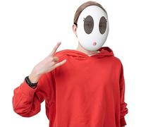 LOOPES Shy Guy Maschera Timido Maschera Halloween Carnevale Accessori Abbigliamento per Costumi da Festa Cosplay Shy Girl Maschera Adulti e Bambini