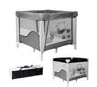 Looping - Parco per bambini pieghevole 90 x 90 cm Black Emotion | Con Alzatore e Regolabile su 2 livelli, Borsa per il trasporto inclusa | Per neonati e bambini fino a 15 kg