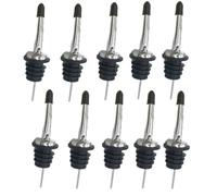 Loopunk Versatore per Bottiglie,10Pezzi Tappi in Acciaio Inox Beccuccio Conico Liquore Bottiglia Versatore Tappo Versatore Salvagoccia con Cappucci, Vino, Olio, Cocktail, Succo,ECC