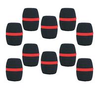 LOOR 10 Pezzi Serrie Palmare Microfono Palco Parabrezza Schiuma Microfono Copertura Karaoke Nero