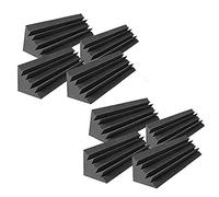 LOOR 8 pannelli acustici in schiuma fonoassorbente per studio acustico, trattamento del suono, angoli per trappole per bassi, 12 x 12 x 48 cm