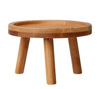 LOOR Supporto in Legno per Piante da Fiori, Base per Vasi, Sgabello Alto per Balcone, Mensola Rotonda per Piante Grasse, per Interni ed Esterni