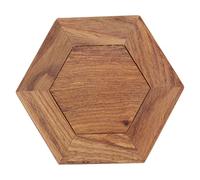LOORGVEL 1 Pezzo Base di Palissandro Fondo Bonsai Supporto Esagonale Piante Interne in Piedi Piccolo Piante D'appartamento Pentola All'aperto Base Espositiva per Piante di Legno Marrone