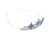 LOORGVEL 1 Pezzo Fascia Per Per a Fiocco Di Neve Che Fa i Primi Passi Principessa Dei Corone Accessorio Per Compleanno Copricapo Lega Blu