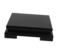LOORGVEL 1 Pezzo Ornamenti in Legno Massello Supporto per Vaso Quadrato Stand Basamento Espositivo in Piedi Supporto Quadrato Piedistalli Piazza di Legno Black