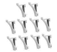 LOORGVEL 10 pezzi Clip Mensola Frigorifero in Inox Supporti Ganci Resistenti per Ripiani Congelatore Accessori Pratici e Facili da Installare per Divisori