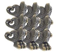 LOORGVEL 10 Pezzi Piedi di mobili retrò protettore decorativo piede annata antico piedini hardware per portagioielli Fede del comò piedini per mobili in metallo gambe in legno Lega di zinco