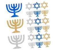 LOORGVEL 100 pezzi Confetti Decorativi Carta Hanukkah con Stelle di David e Candelabro Addobbi per Festa Religiosa Decorazione Tavolo Cerimonie Festività