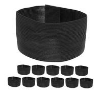 LOORGVEL 12 Pezzi Bracciali Neri Elastici per Lutto Sportivo Fascia Regolabile in Poliestere Traspirante Adatti per Funerali Memoriali e Cerimonie di Rispetto
