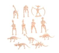 LOORGVEL 12 pezzi Scheletri Dinosauro in Plastica Modelli Piccoli per Gioco Educativo e Decorazioni Festa Kit Fossili per Appassionati di Archeologia