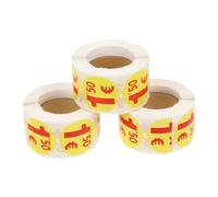 LOORGVEL 1500 Pezzi Etichette Adesive Euro Stickers Sigillanti Resistenti per Supermercato e Garage Facili Rimuovere