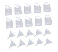 LOORGVEL 1set Contenitori Vuoti Da Viaggio Con Imbuti Di Sacchetti Squeeze Pet Antileak Ricaricabili Per Lozione e Shampoo Per Borsa Toilette e Pochette