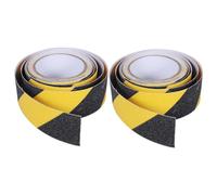 LOORGVEL 2 Nastro Antiscivolo Nero Giallo Adesivo Resistente per Scale e Aree Rischio Sicurezza Segnalazione Antisdrucciolo Esterno