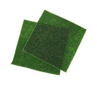 LOORGVEL 2 Pezzi Artificiale Piante Artificiali per l'arredamento Esterno del Giardino delle Fate Tappeto erboso Sintetico realistica Decorazione della Mini casa da Giardino
