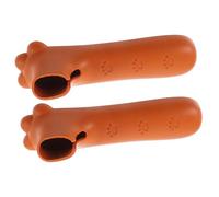 LOORGVEL 2 Pezzi Protezione Maniglia Porta in Silicone, Copertura Anticollisione Beige per Cucina e Bagno, Protegge i Ragazzo Ragazza dagli Urti Colore Casuale
