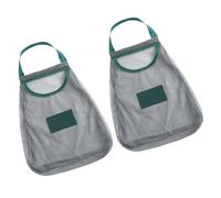 LOORGVEL 2 pezzi Sacchetti Rete Riutilizzabili per Verdura e Frutta Borsa Appendibile Traspirante in Poliestere Resistente per Aglio e Radice Aromatica Pomodori Design Spazioso per Cucina
