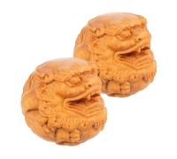 LOORGVEL 2 Pezzi Sfera di fitness in legno comodo fallo di mano palline rilassanti per le forniture per la formazione palla massaggiante accessorio per massaggi palle Di legno Marrone