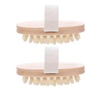 LOORGVEL 2 pezzi Spazzola per Capelli e Massaggio del Capelluto in Legno Esfoliante e Distribuisce Shampoo Massaggiatore Multifunzionale per Tutti i Tipi di Capelli per Uso Domestico