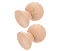 LOORGVEL 2 Pezzi Wood Balusters Finials Smooth Polished Hardwood Staircase And Bed Post Toppers Decorative Furniture Caps for Fence And DIY Projects