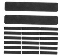 LOORGVEL 20 Pezzi Nastro Antiscivolo Nero Autoadesivo in Pet Grit Strisce Resistenti Impermeabili per Scale Esterne e Interne Protezione Antiscivolo Lungo Termine per Ambienti Bagnati