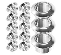 LOORGVEL 20 Pezzi Passacavi per Cavi da Scrivania in Metallo Cromato, Copriforo per Cavi da Ufficio e Casa, Organizzatore di Fili per Postazioni di Lavoro Pulite e Ordinate