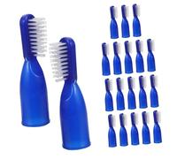 LOORGVEL 20 pezzi Spazzolino Mini Portatile per Denti da Spazzolino da Dito Sicuro per Prigioni e Centri di Riabilitazione Manico Antinfortunio Morbido e Delicato su Gengive Accessorio