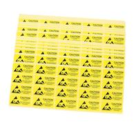 LOORGVEL 200 Pezzi Etichette di Avvertenza Elettrostatica Gialle in Carta Design Antistatico e Applicazione Facile per Dispositivi Elettrici e Ampio Utilizzo