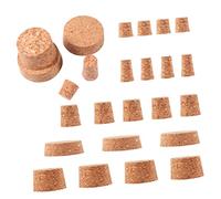 LOORGVEL 25 pezzi Tappi in Sughero Alimentare per Bottiglie Tappi Ermetici Antigoccia per Vino e Condimenti Design Facile da Inserire e Rimuovere e Ristoranti