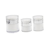 LOORGVEL 3 pezzi Barattoli Cosmetici da Viaggio Vasetti Ricaricabili Resistenti per Crema Viso e Contenitori Sub per Skincare Design Doppio Anti-perdita per Uso Casa e Trasporto