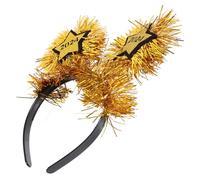 LOORGVEL 3 Pezzi Cerchietti Capodanno Donna con Glitter Numeri e Stelle Decorativi per Festa e Carnevale