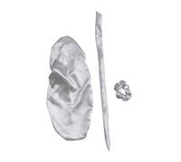 LOORGVEL 3 Pezzi Cuffia Notte in Raso Lunga con Fascia Elastica Ampia per Cappello e Traspirante per Dormire Adatto Diverse Comfort e Fissaggio Sicuro