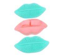 LOORGVEL 3 pezzi Spazzola Pulizia Silicone Mini Esfoliante Labbra Morbida e Strumento Donna per Rimozione e Detergente Profondo Colore Casuale Colore Casuale