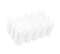 LOORGVEL 3 Pezzi Vasi Artificiali in Plastica con Base Antiscivolo e Recinzione in Legno Vasi Decorativi Resistenti per e Scolastici per Piante e Decorazioni Moderne