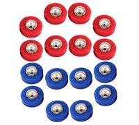 LOORGVEL 32 pezzi Rulli Mini Shuffleboard da Tavolo Ricambio Pucks Accessori Curling per Giochi Indoor Blu e Rosso per Casa Club e Intrattenimento