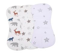 LOORGVEL 3pezzi Asciugamani Per Ragazzo Ragazza in Cotone Morbidi e Assorbenti Per Rigurgiti e Bava Bavaglini Per Svezzamento Riutilizzabili Traspiranti Leggeri e Facili Da Lavare