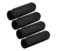 LOORGVEL 4 pezzi Copri Maniglie per Sedia Rotelle in PVC Nero Impugnature Ergonomiche Antiscivolo Resistenti e Facili da Installare Ricambi per Manopole Carrelli e Deambulatori