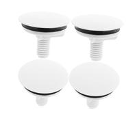 LOORGVEL 4 Pezzi Copriforo per Rubinetto Cucina in Abs Bianco, Adatto per Foro da 13 a 35mm, Copertura Decorativa per Lavandino e Vasca, Accessorio Versatile per Migliorare L'estetica
